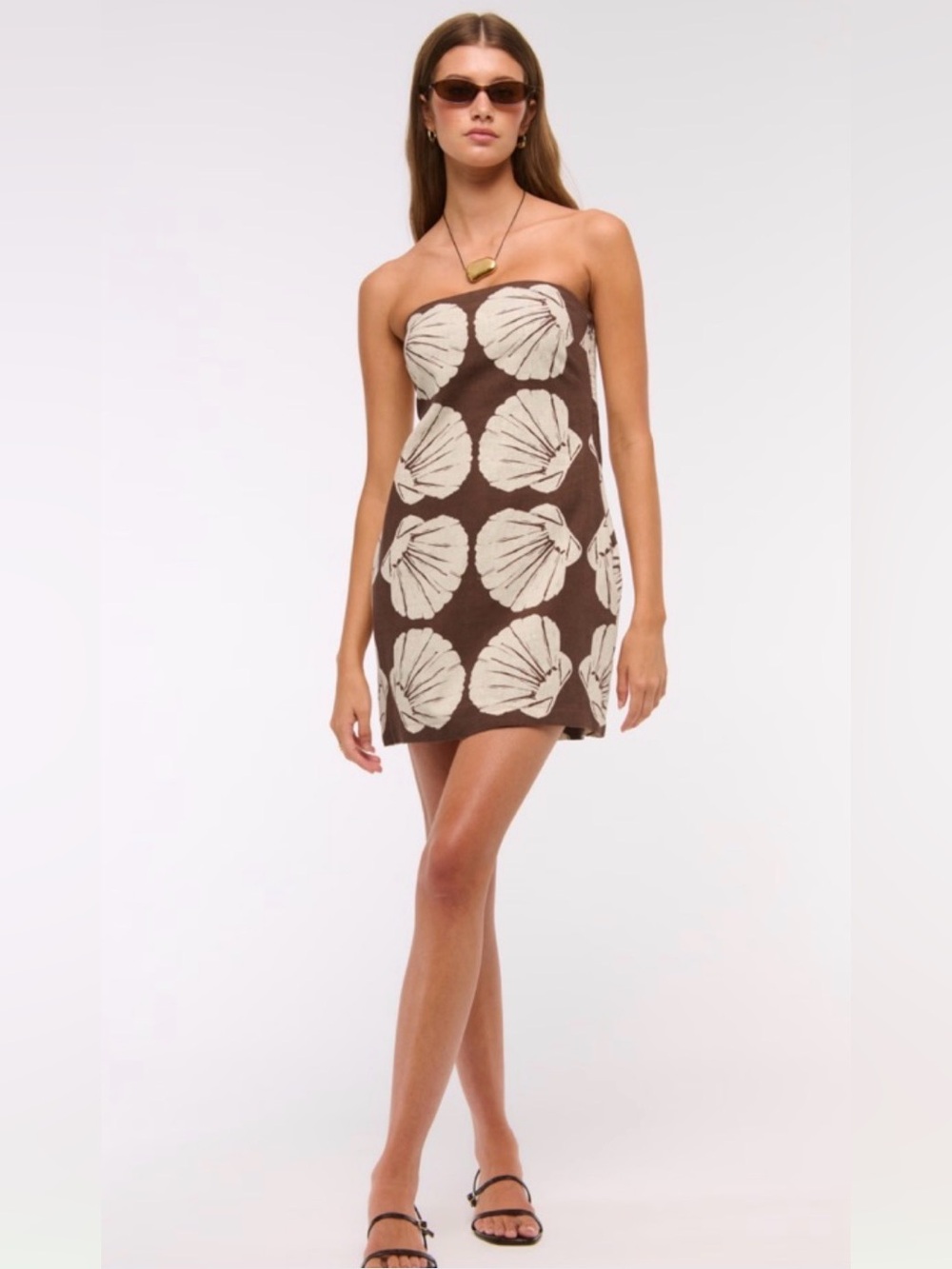 Abercrombie NWT  Strapless Linen Dress with shorts/line. Pit-pit16 (mix53)